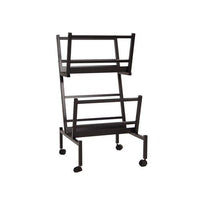 Rolling Mini Gallery Art Bin Two-Tier, Steel Constructed Floor Stand for Browsing Prints and Posters