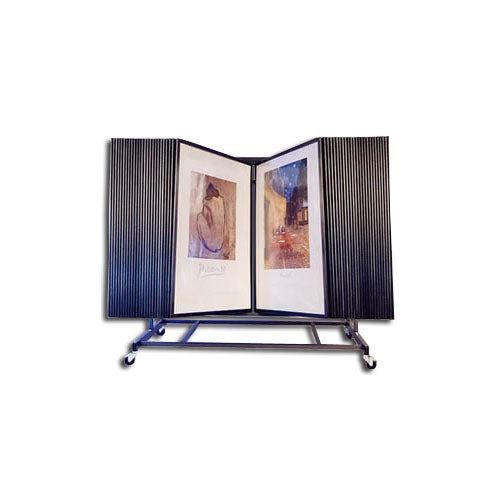 Panelrama Multi Panel Poster Display Floor Standing with 50 Flip Panels 30x40 Panel Size, Double-Sided